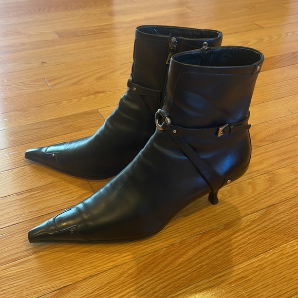 Prada Cowboy Boot Kitten Heel. - Picture 4 of 8